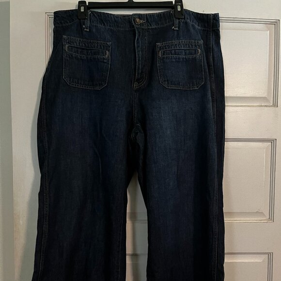 Super Cute Wide Leg Denim Trousers - Picture 1 of 6